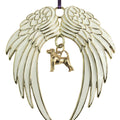 Beagle Gold Plated Holiday Angel Wing Ornament