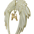 Beagle Gold Plated Holiday Angel Wing Ornament