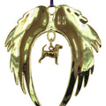 Beagle Gold Plated Holiday Angel Wing Ornament