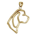 Beagle 14K Gold Cut Out Pendant