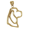 Beagle 14K Gold Cut Out Pendant