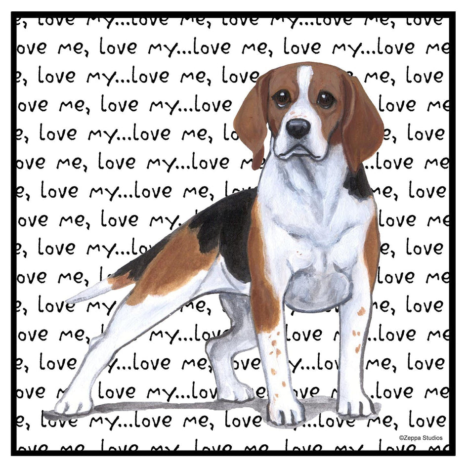 Beagle Love Text - Women's V-Neck T-Shirt