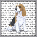 Beagle Puppy Love Text - Adult Unisex Crewneck Sweatshirt