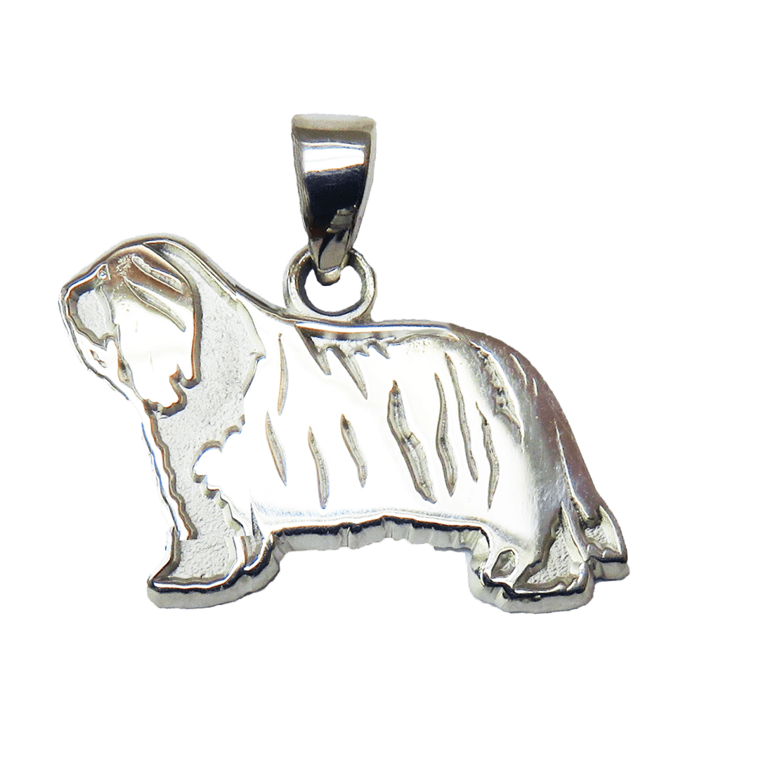 Pendentif Chien Bearded Collie En Plaqué Or Jaune - Bijou Unisexe - Neuf Avec étiquettes