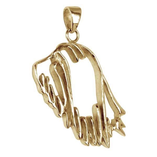 Bearded Collie 14K Gold Cut Out Pendant