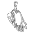 Bearded Collie Sterling Silver Cut Out Pendants