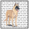 Belgian Malinois Love Text - Women's V-Neck T-Shirt