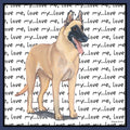 Belgian Malinois Love Text - Adult Unisex Crewneck Sweatshirt