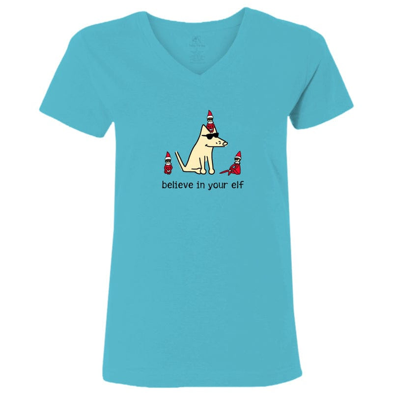 Believe In Your Elf - Ladies T-Shirt V-Neck