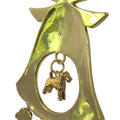 Airedale Terrier Gold Plated Holiday Bell Ornament