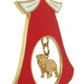 Australian Shepherd Gold Plated Holiday Bell Ornament
