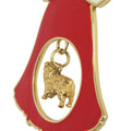 Australian Shepherd Gold Plated Holiday Bell Ornament