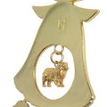 Australian Shepherd Gold Plated Holiday Bell Ornament