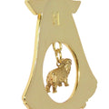 Australian Shepherd Gold Plated Holiday Bell Ornament