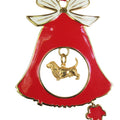 Basset Hound Gold Plated Holiday Bell Ornament