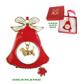 Basset Hound Gold Plated Holiday Bell Ornament