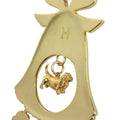 Basset Hound Gold Plated Holiday Bell Ornament
