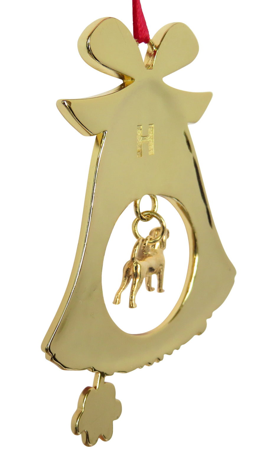 Beagle Gold Plated Holiday Bell Ornament