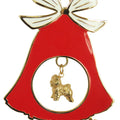 Bichon Frise Gold Plated Holiday Bell Ornament
