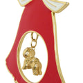 Bichon Frise Gold Plated Holiday Bell Ornament