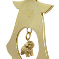 Bichon Frise Gold Plated Holiday Bell Ornament