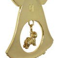 Bichon Frise Gold Plated Holiday Bell Ornament