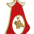 Cairn Terrier Gold Plated Holiday Bell Ornament
