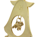 Cairn Terrier Gold Plated Holiday Bell Ornament