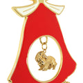 Cavalier King Charles Spaniel Gold Plated Holiday Bell Ornament