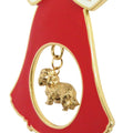 Cavalier King Charles Spaniel Gold Plated Holiday Bell Ornament