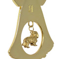 Cavalier King Charles Spaniel Gold Plated Holiday Bell Ornament