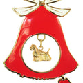 Cocker Spaniel Gold Plated Holiday Bell Ornament