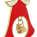 Cocker Spaniel Gold Plated Holiday Bell Ornament
