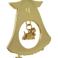 Cocker Spaniel Gold Plated Holiday Bell Ornament