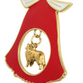 Collie Gold Plated Holiday Bell Ornament