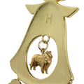 Collie Gold Plated Holiday Bell Ornament