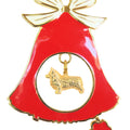 Pembroke Welsh Corgi Gold Plated Holiday Bell Ornament