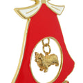 Pembroke Welsh Corgi Gold Plated Holiday Bell Ornament