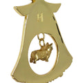 Pembroke Welsh Corgi Gold Plated Holiday Bell Ornament