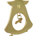 Dachshund Gold Plated Holiday Bell Ornament