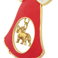 French Bulldog Gold Plated Holiday Bell Ornament