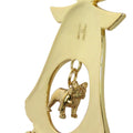 French Bulldog Gold Plated Holiday Bell Ornament