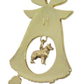 German Shepherd Gold Plated Holiday Bell Ornament