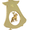 German Shepherd Gold Plated Holiday Bell Ornament