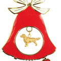 Golden Retriever Gold Plated Holiday Bell Ornament
