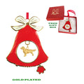 Golden Retriever Gold Plated Holiday Bell Ornament