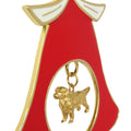 Golden Retriever Gold Plated Holiday Bell Ornament