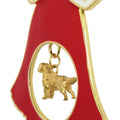 Golden Retriever Gold Plated Holiday Bell Ornament