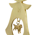 Golden Retriever Gold Plated Holiday Bell Ornament