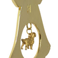 Golden Retriever Gold Plated Holiday Bell Ornament